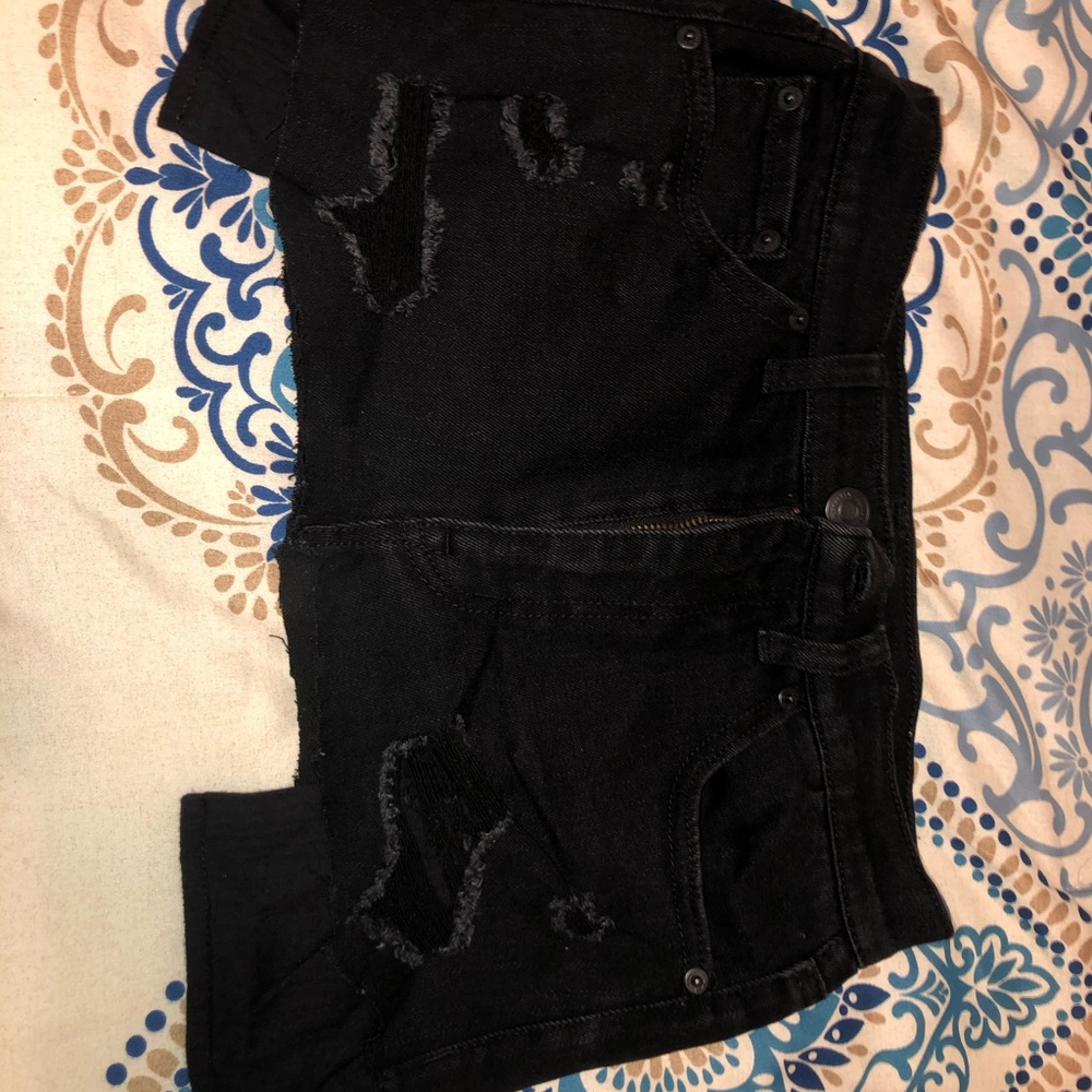 Black mini skirt jean